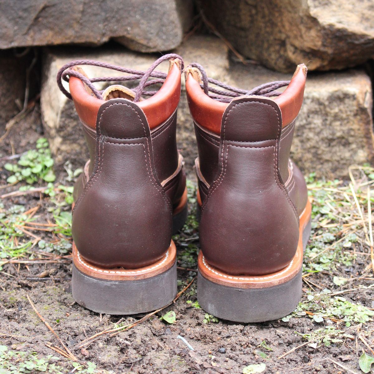 Photo by polishengineering on February 4, 2026 of the Russell Moccasin Co. Premier Chukka in Chocolate.
