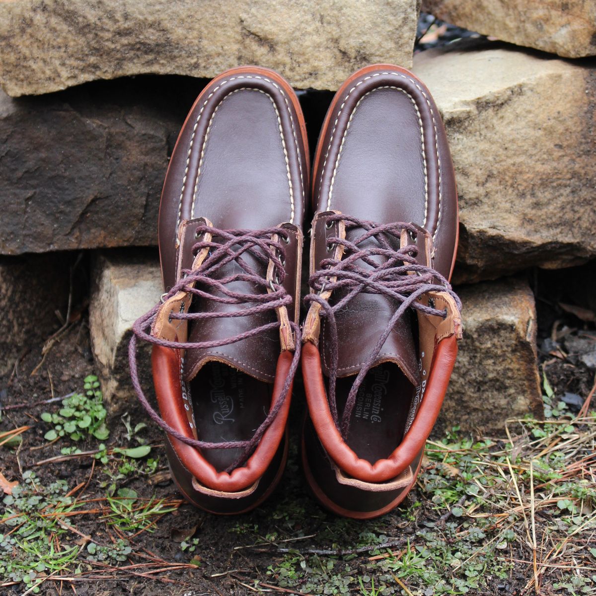 Photo by polishengineering on February 4, 2026 of the Russell Moccasin Co. Premier Chukka in Chocolate.