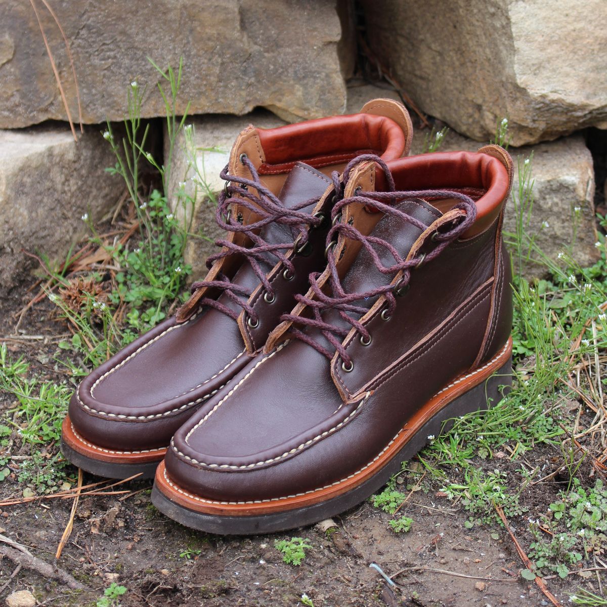 Photo by polishengineering on March 2, 2026 of the Russell Moccasin Co. Premier Chukka in Chocolate.