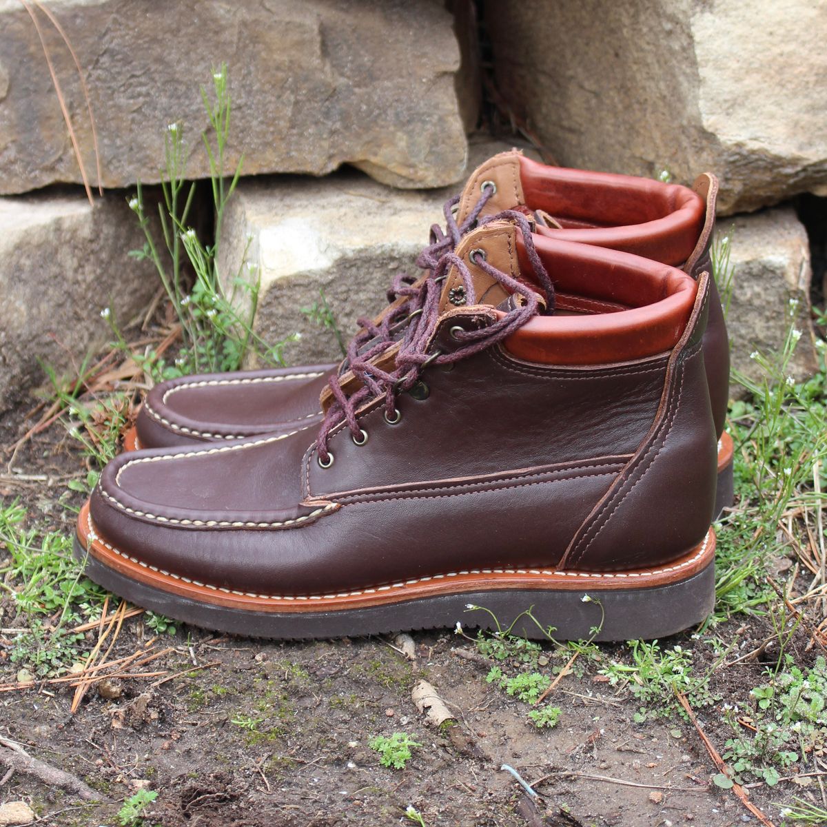 Photo by polishengineering on March 2, 2026 of the Russell Moccasin Co. Premier Chukka in Chocolate.