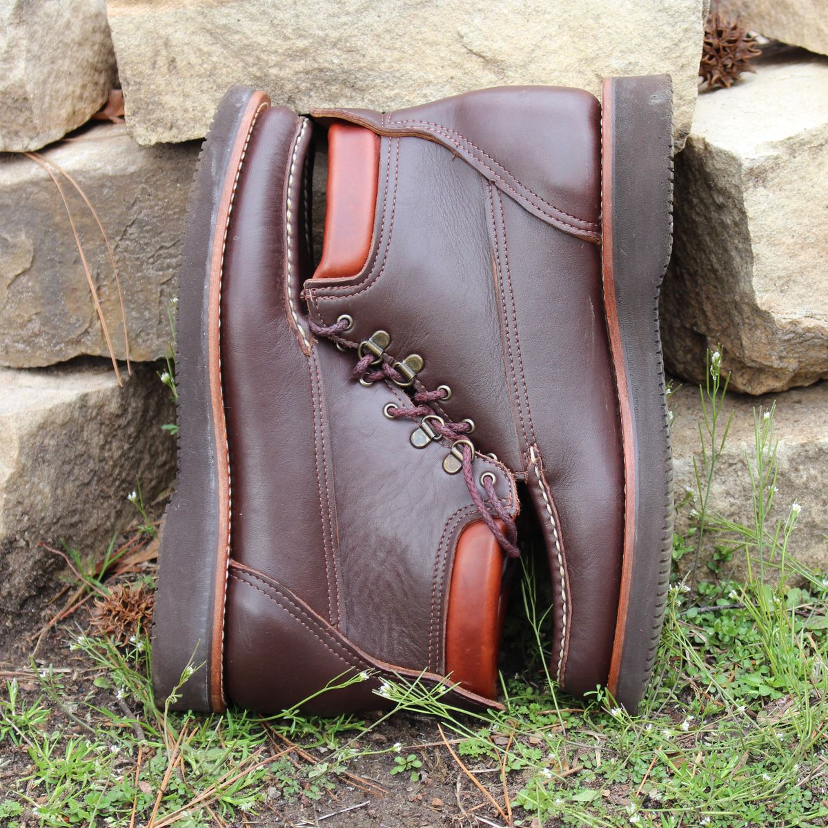 Photo by polishengineering on March 2, 2026 of the Russell Moccasin Co. Premier Chukka in Chocolate.