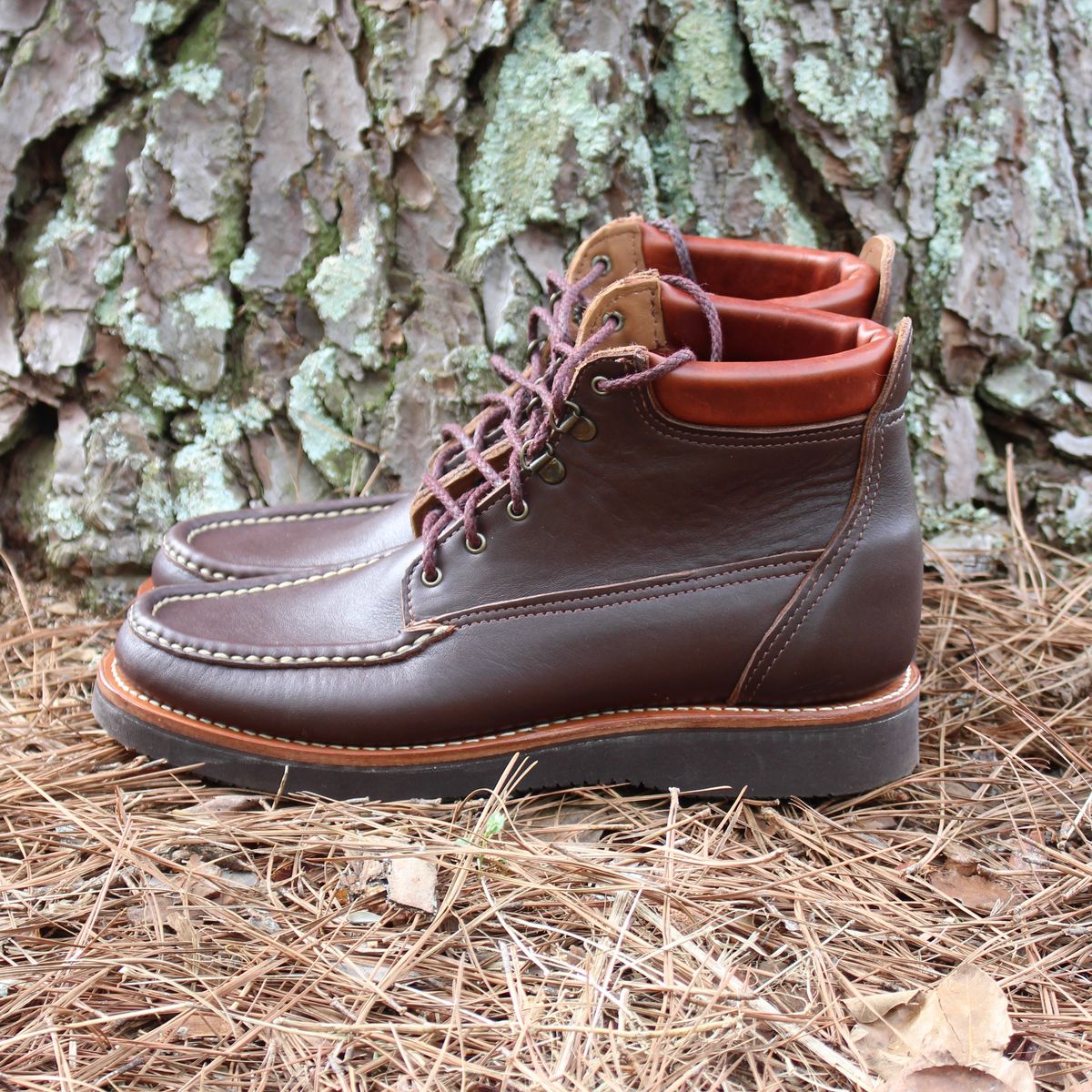 Photo by polishengineering on April 4, 2026 of the Russell Moccasin Co. Premier Chukka in Chocolate.
