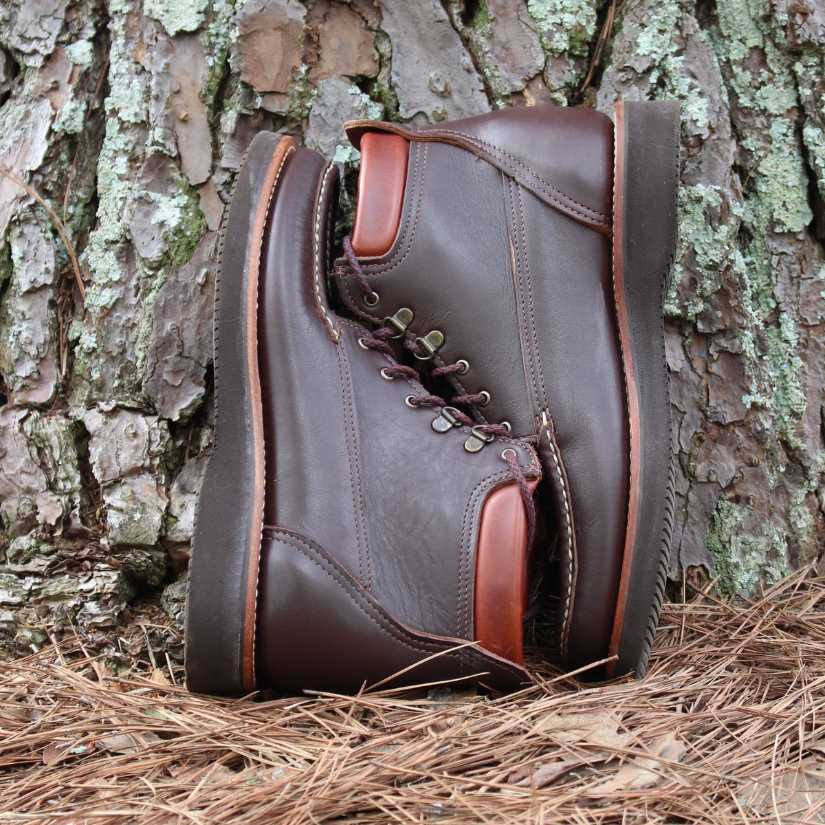Photo by polishengineering on April 4, 2026 of the Russell Moccasin Co. Premier Chukka in Chocolate.