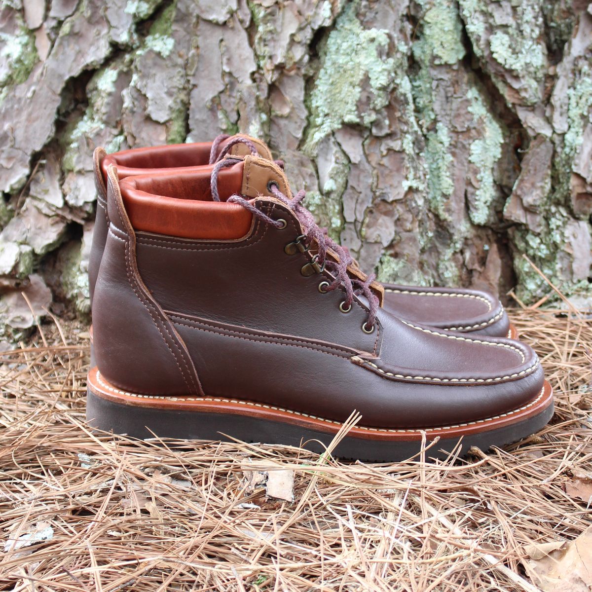 Photo by polishengineering on April 4, 2026 of the Russell Moccasin Co. Premier Chukka in Chocolate.