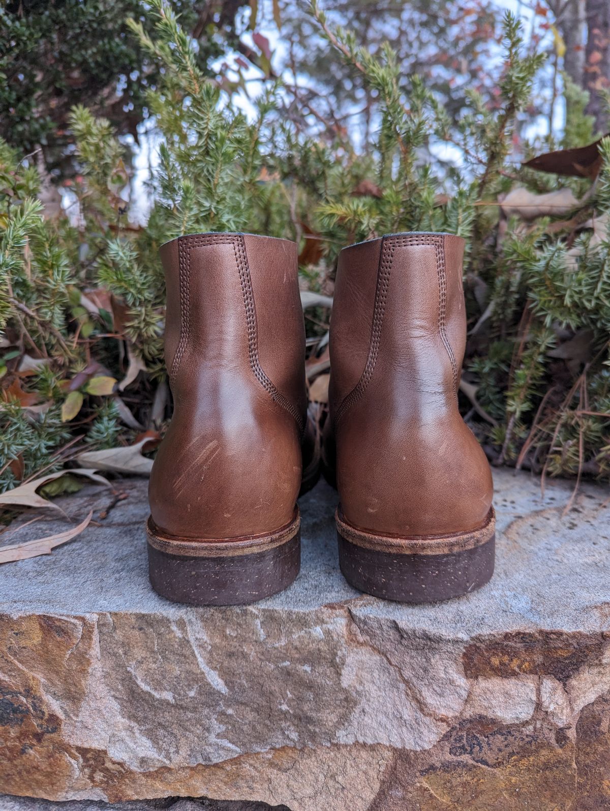 Photo by polishengineering on December 5, 2023 of the Oak Street Bootmakers Field Boot in Horween Natural Chromexcel.