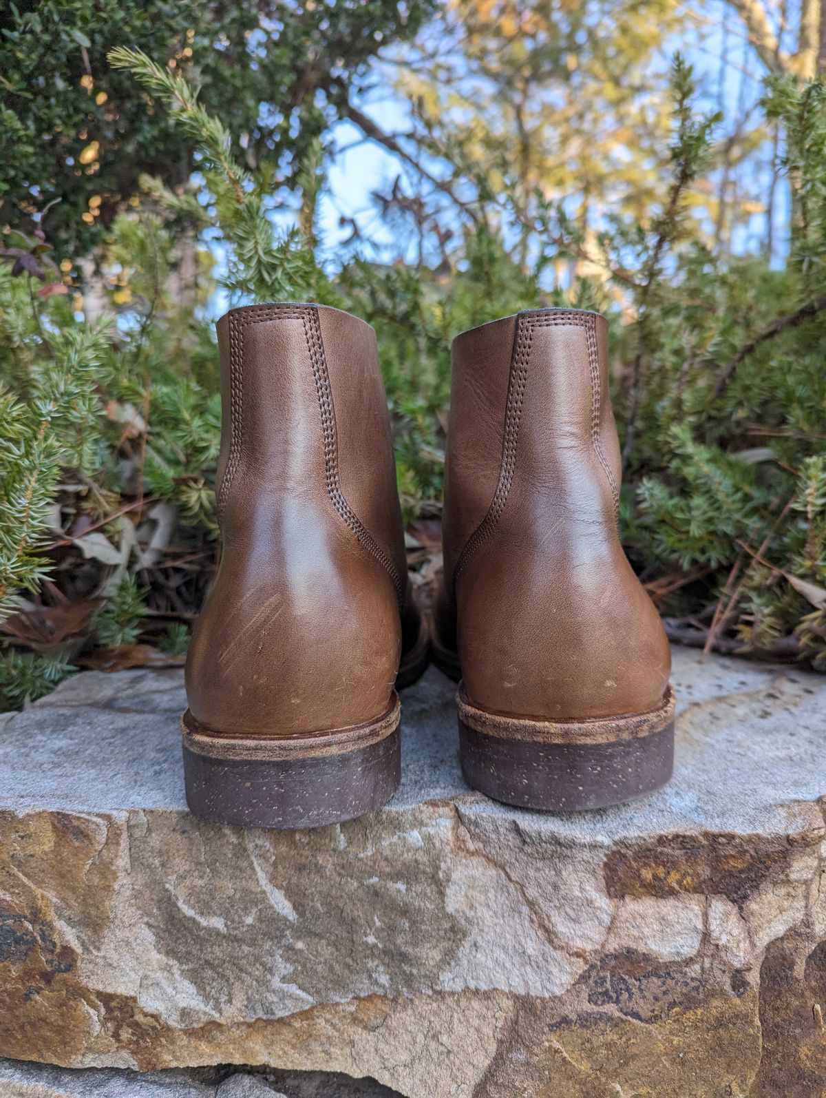 Photo by polishengineering on January 4, 2024 of the Oak Street Bootmakers Field Boot in Horween Natural Chromexcel.