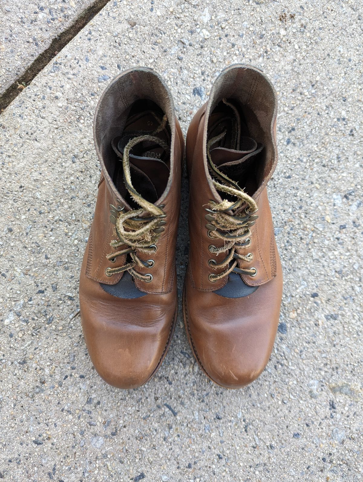 Photo by polishengineering on January 4, 2024 of the Oak Street Bootmakers Field Boot in Horween Natural Chromexcel.