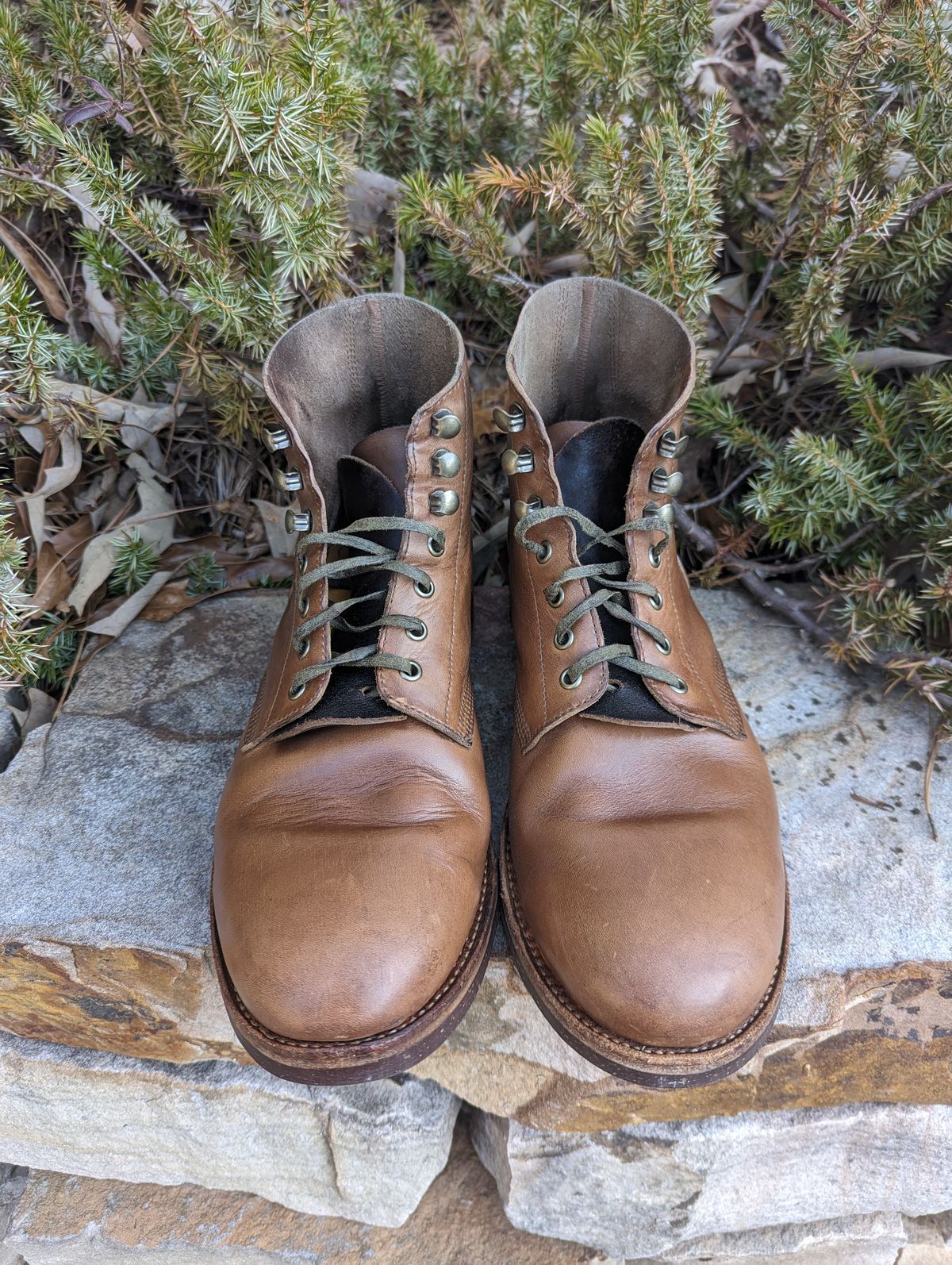 Photo by polishengineering on February 6, 2024 of the Oak Street Bootmakers Field Boot in Horween Natural Chromexcel.