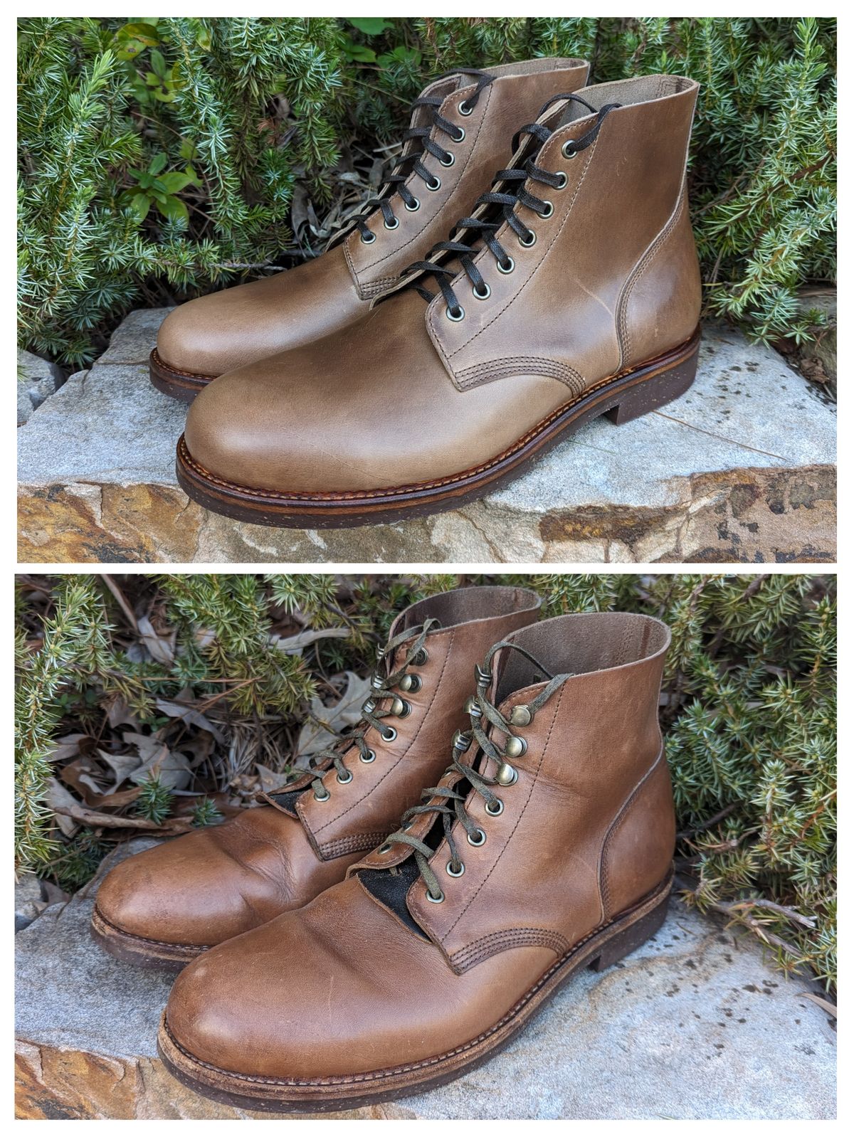 Photo by polishengineering on March 5, 2024 of the Oak Street Bootmakers Field Boot in Horween Natural Chromexcel.