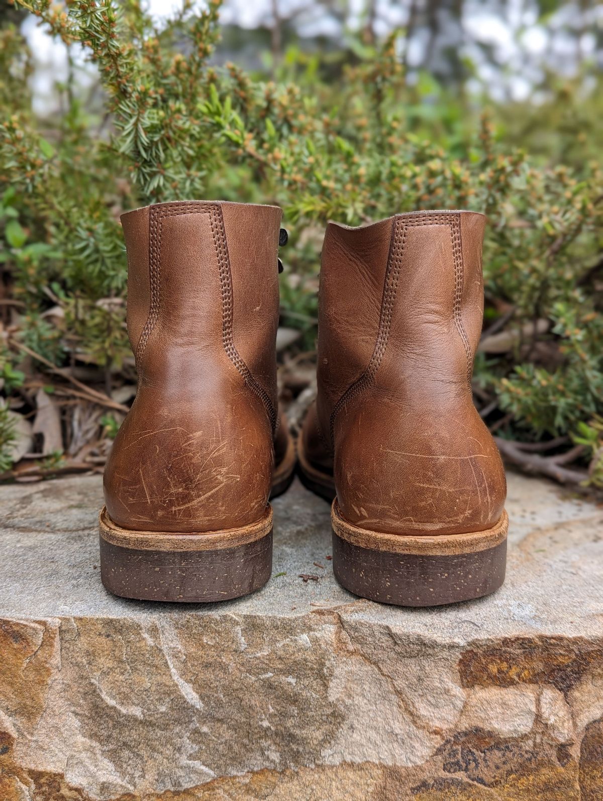 Photo by polishengineering on April 5, 2024 of the Oak Street Bootmakers Field Boot in Horween Natural Chromexcel.