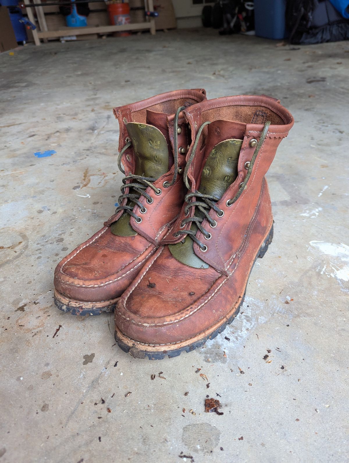 Photo by polishengineering on April 6, 2025 of the Russell Moccasin Co. Backcountry in Full-Grain Timberjack.