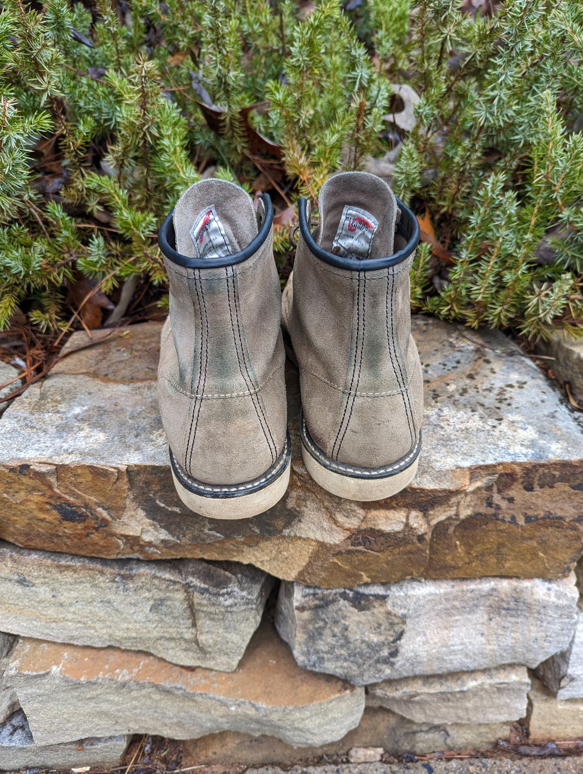 Photo by polishengineering on January 1, 2023 of the Red Wing 6-Inch Classic Moc in S.B. Foot Slate Muleskinner.