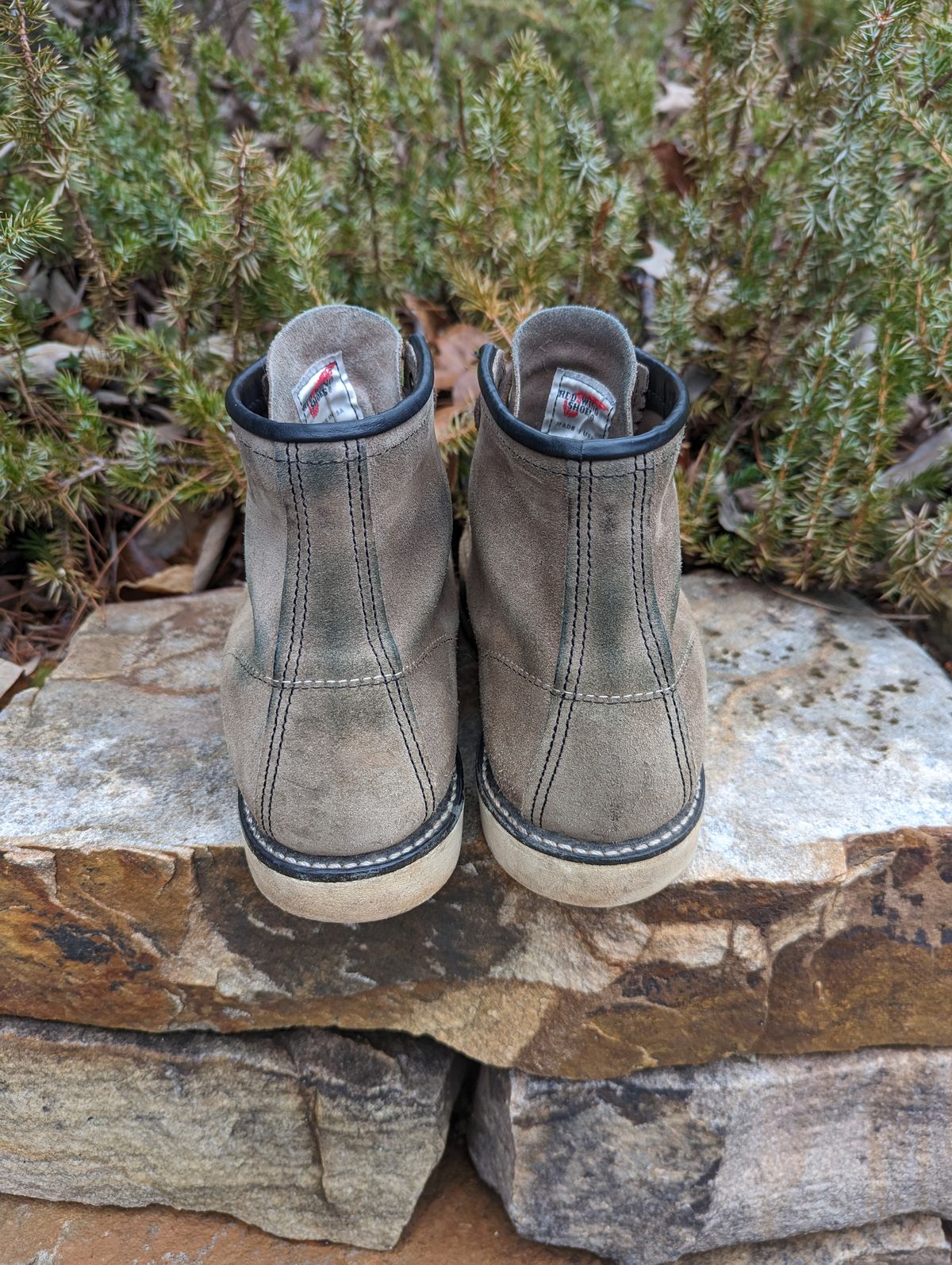 Photo by polishengineering on February 1, 2023 of the Red Wing 6-Inch Classic Moc in S.B. Foot Slate Muleskinner.