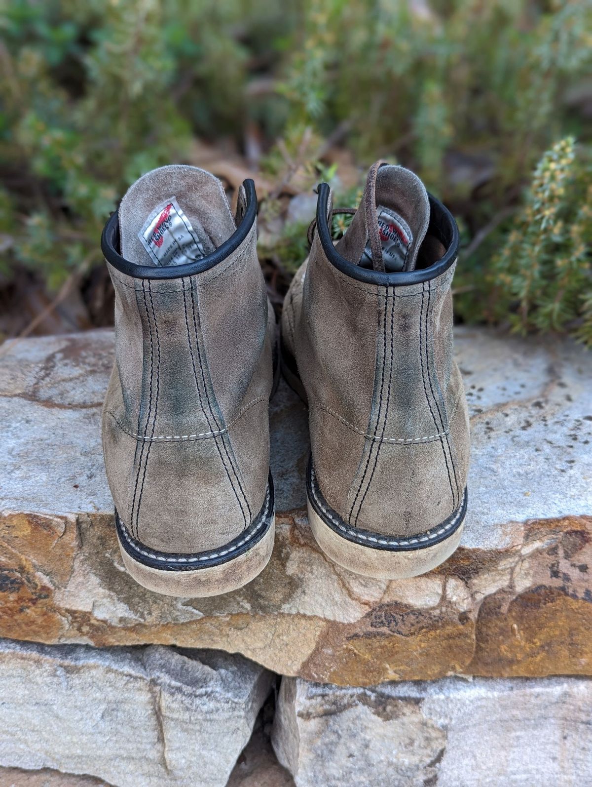 Photo by polishengineering on April 1, 2023 of the Red Wing 6-Inch Classic Moc in S.B. Foot Slate Muleskinner.