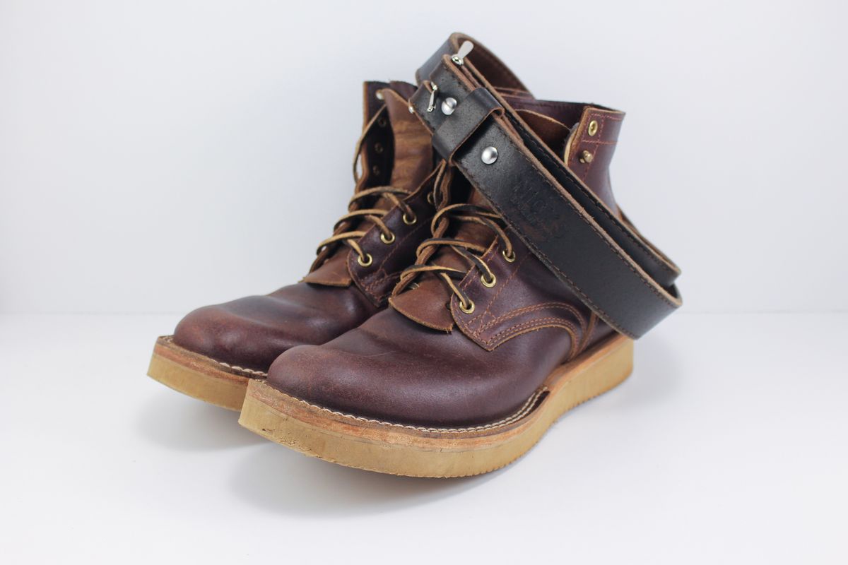 Photo by polishengineering on November 4, 2024 of the Nicks Lace Up Heritage in Horween Tan Waxed Flesh.