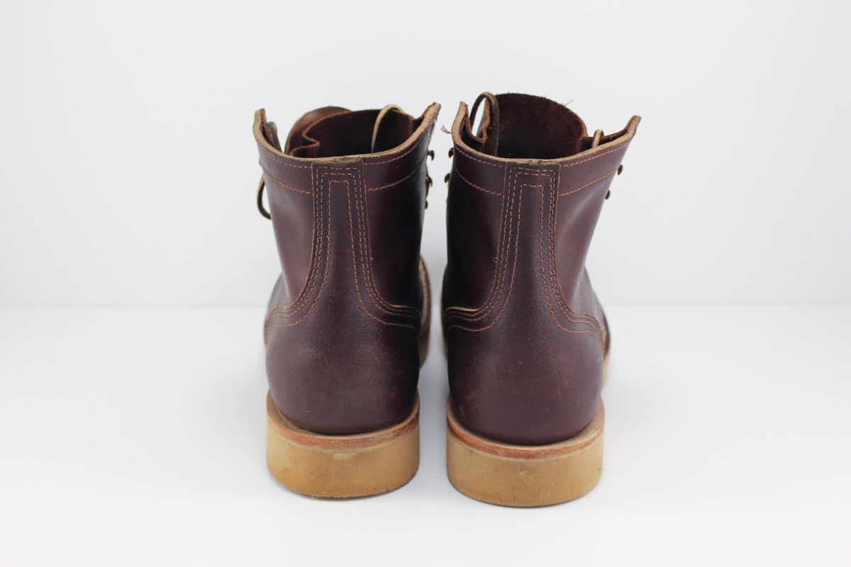 Photo by polishengineering on November 4, 2024 of the Nicks Lace Up Heritage in Horween Tan Waxed Flesh.