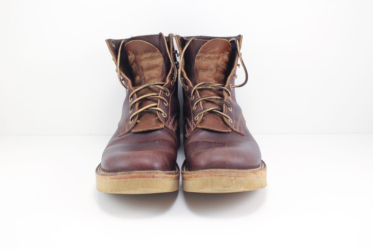 Photo by polishengineering on November 4, 2024 of the Nicks Lace Up Heritage in Horween Tan Waxed Flesh.