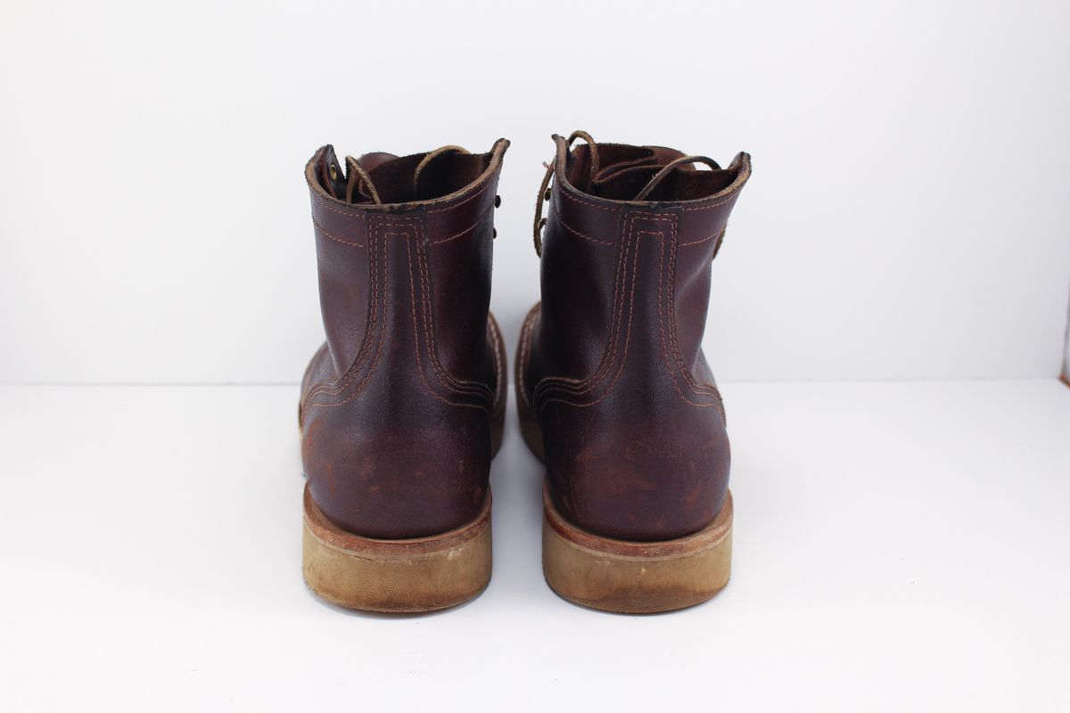 Photo by polishengineering on December 3, 2024 of the Nicks Lace Up Heritage in Horween Tan Waxed Flesh.