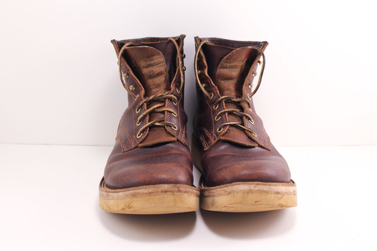 Photo by polishengineering on January 5, 2025 of the Nicks Lace Up Heritage in Horween Tan Waxed Flesh.
