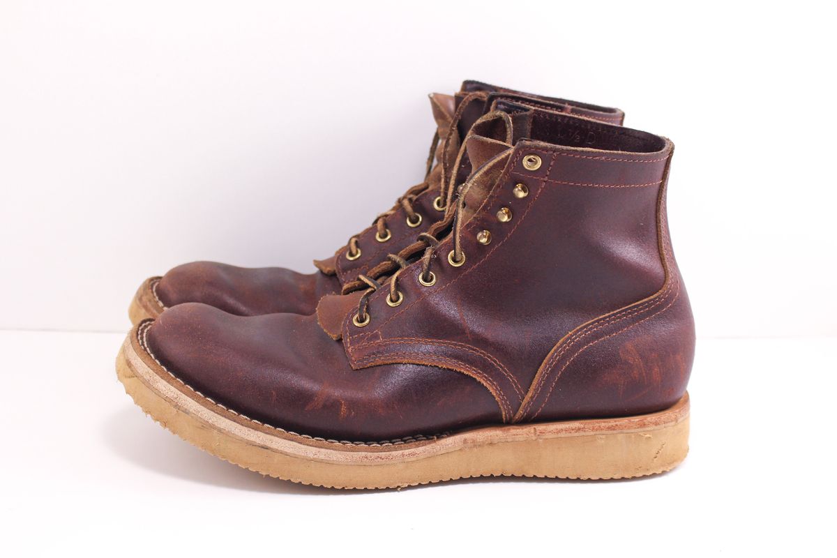 Photo by polishengineering on January 5, 2025 of the Nicks Lace Up Heritage in Horween Tan Waxed Flesh.