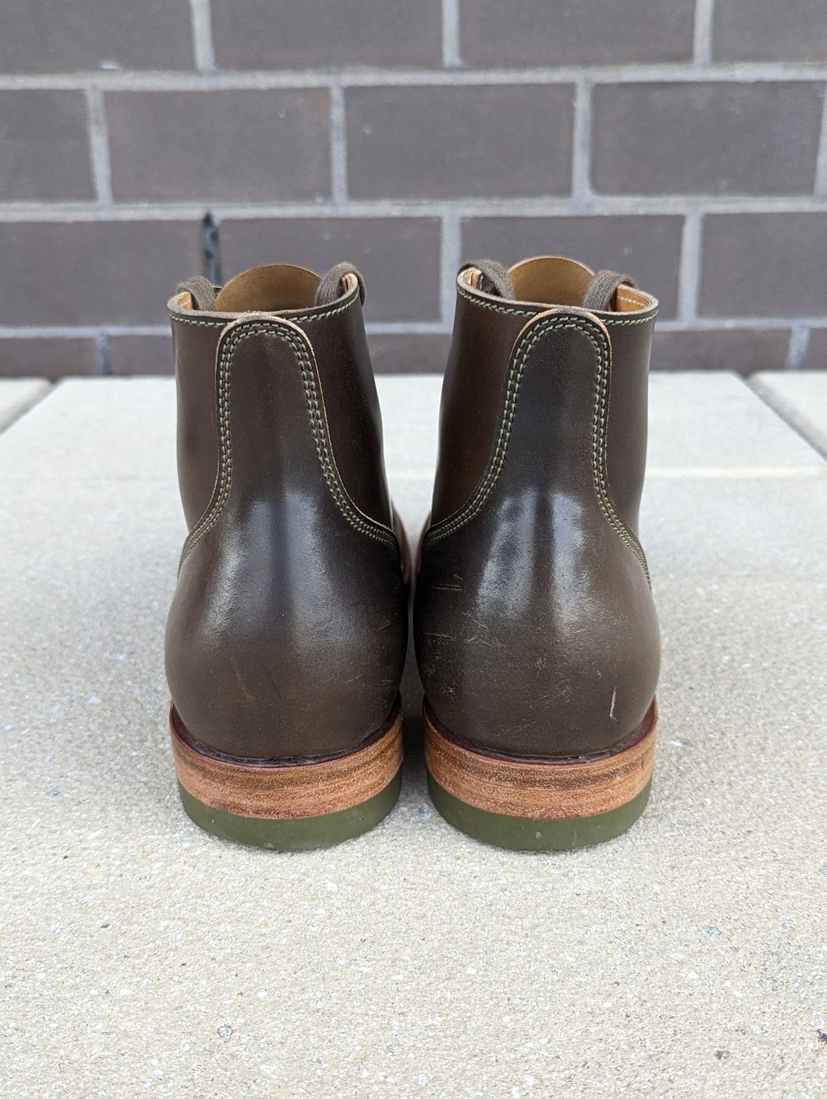 Photo by looking.down_ on December 4, 2022 of the Quan Shoemaker Unknown Model in Horween Dark Cognac Shell Cordovan.