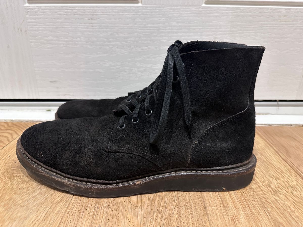 Photo by TheGiuce on January 5, 2023 of the Oak Street Bootmakers Field Boot in Seidel Black Oiled Congo Shrunken Bison Roughout.