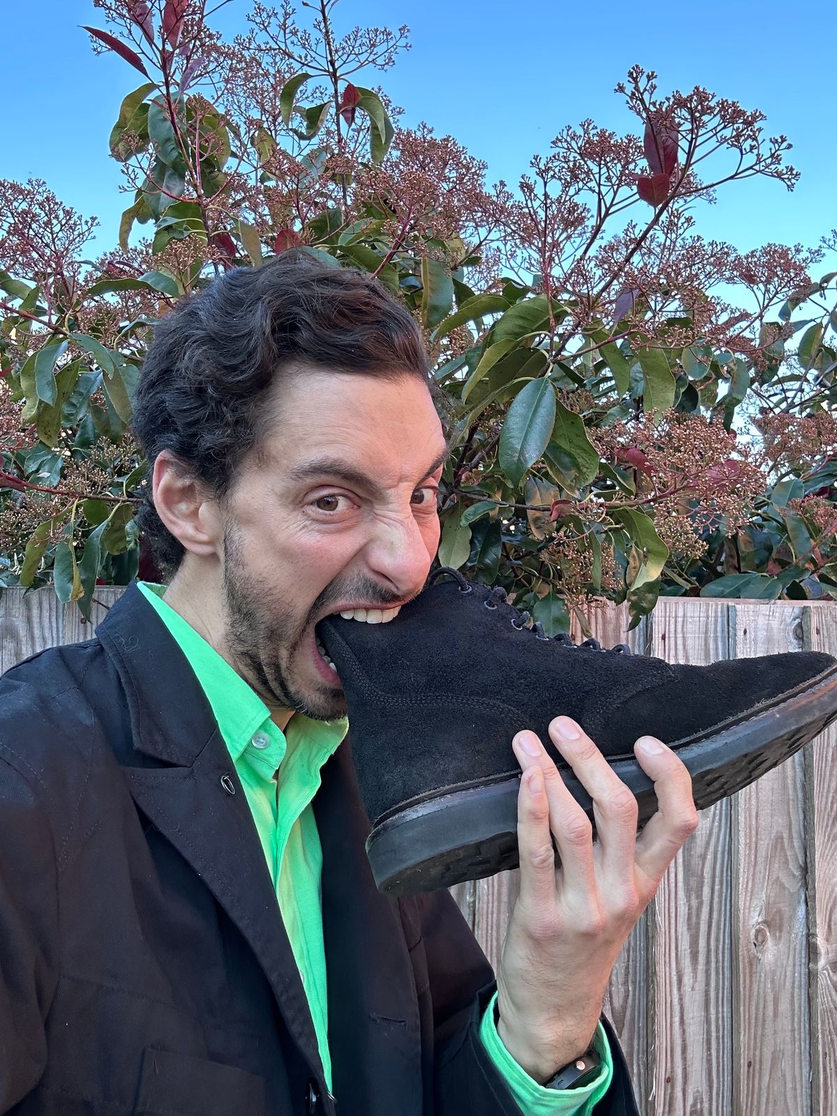 Photo by TheGiuce on April 3, 2023 of the Oak Street Bootmakers Field Boot in Seidel Black Oiled Congo Shrunken Bison Roughout.