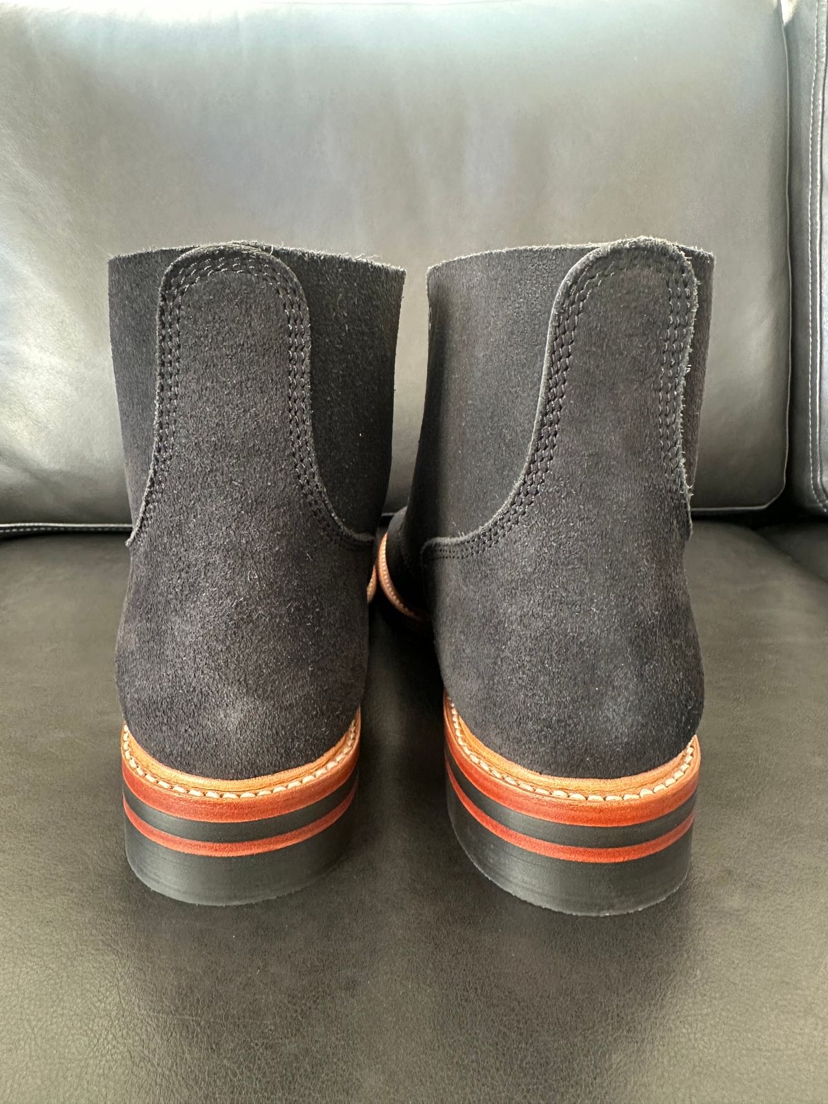 Photo by TheGiuce on December 17, 2025 of the John Lofgren M-43 Service Shoes in Black Roughout Japanese Steerhide.