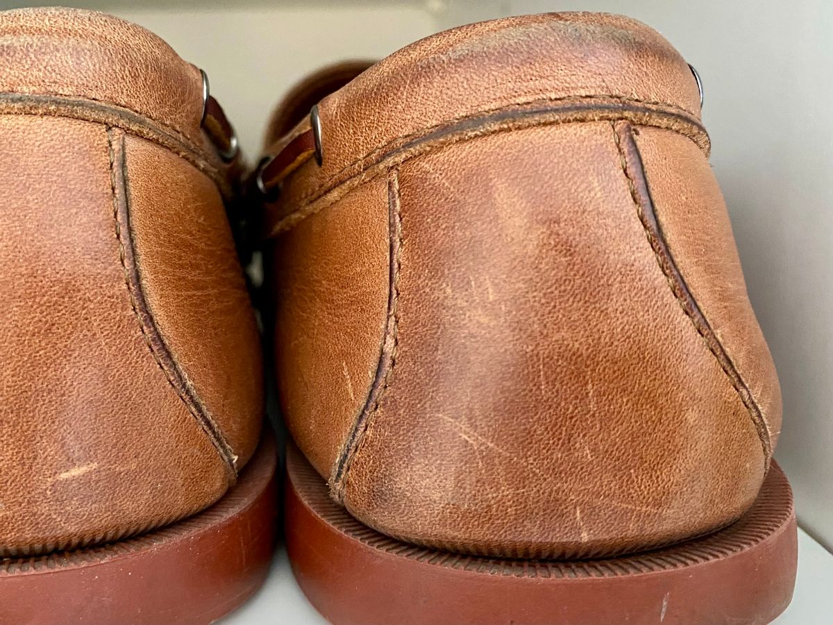 Photo by Hellraysaz on October 26, 2025 of the Rancourt & Co. Gilman Camp Moc in Horween Natural Chromexcel.