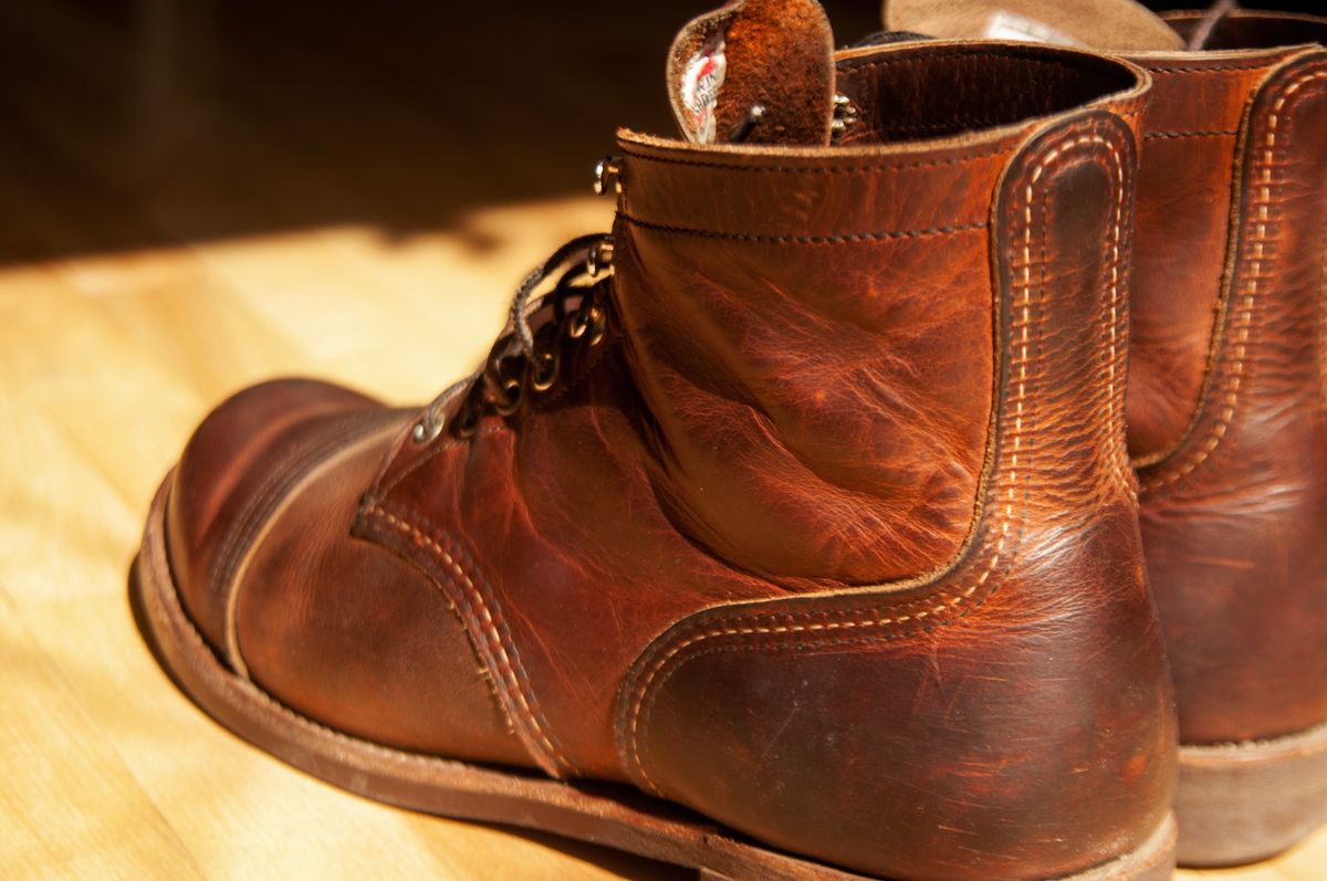 Photo by Hellraysaz on May 11, 2021 of the Red Wing Iron Ranger in S.B. Foot Copper Rough and Tough.