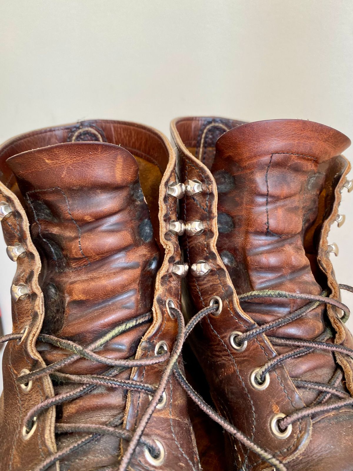 Photo by Hellraysaz on October 26, 2025 of the Red Wing Iron Ranger in S.B. Foot Copper Rough and Tough.