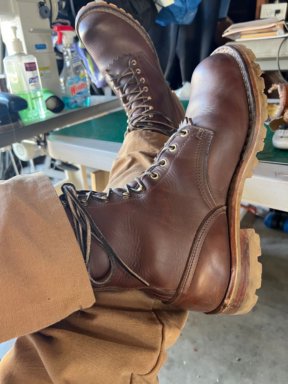Photo by financial_bootnerd on December 23, 2023 of the Nicks BuilderPro in Seidel 1964 Brown.