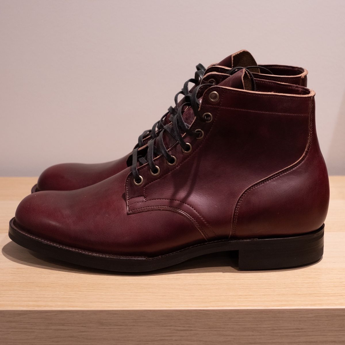 Photo by Long on October 2, 2023 of the Viberg Service Boot in Horween Color 8 Chromexcel.