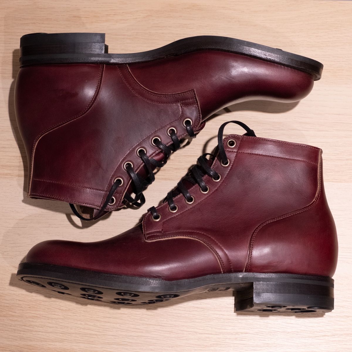 Photo by Long on October 2, 2023 of the Viberg Service Boot in Horween Color 8 Chromexcel.