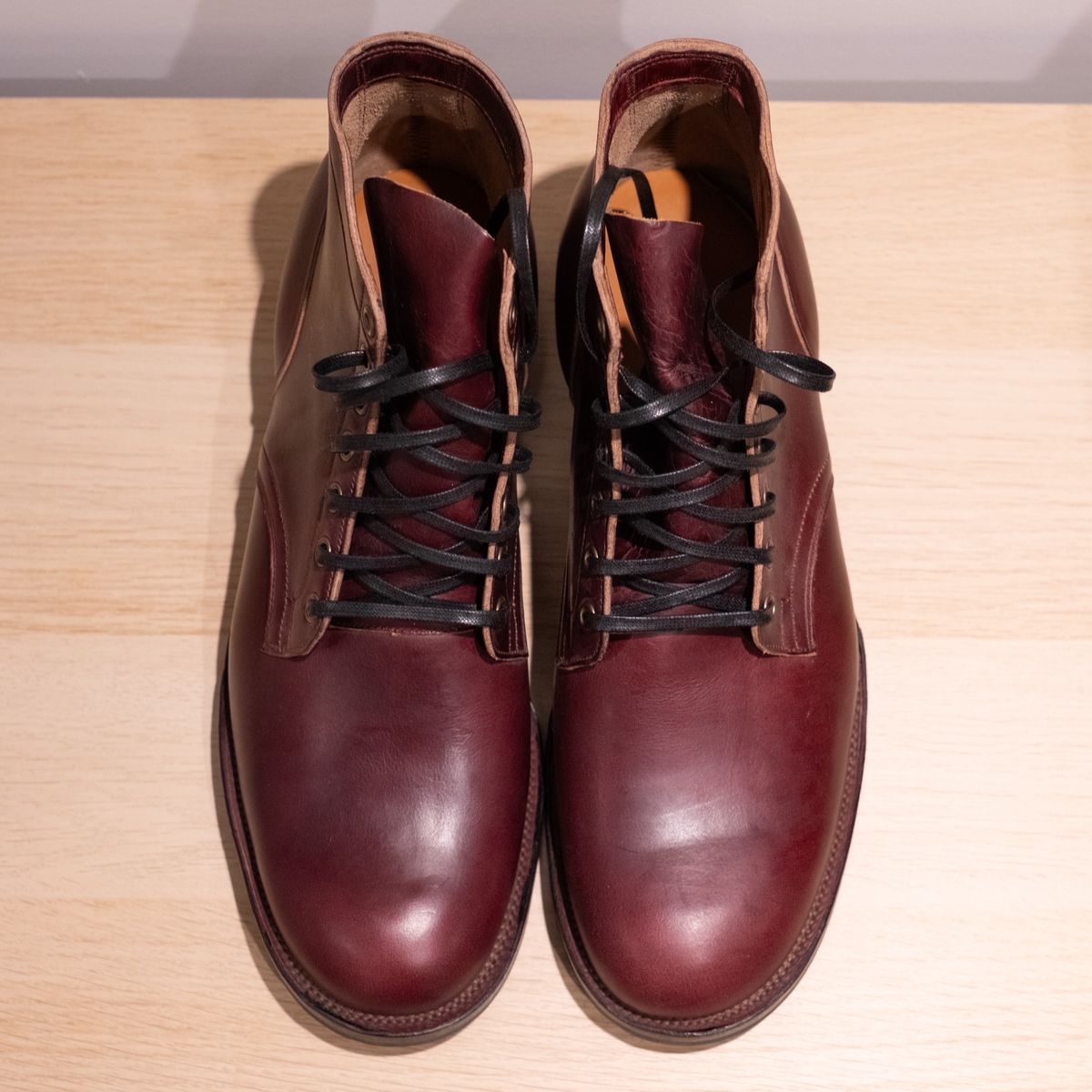 Photo by Long on October 2, 2023 of the Viberg Service Boot in Horween Color 8 Chromexcel.