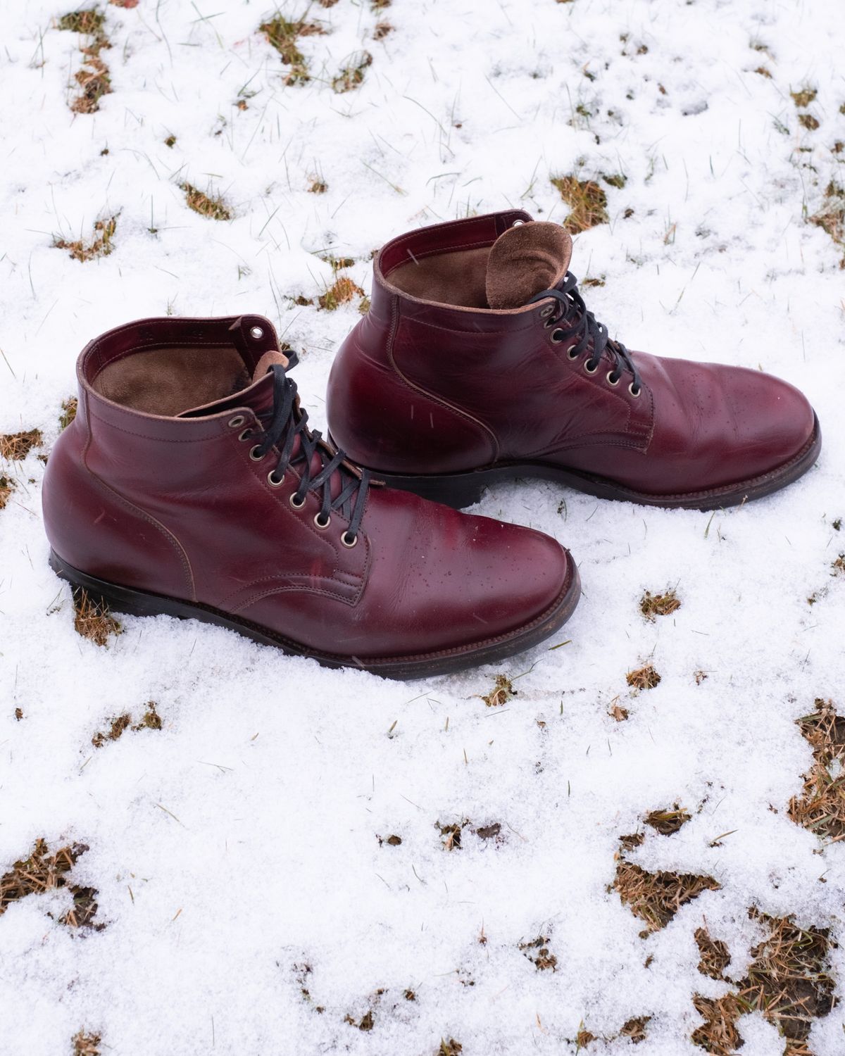 Photo by Long on December 2, 2023 of the Viberg Service Boot in Horween Color 8 Chromexcel.