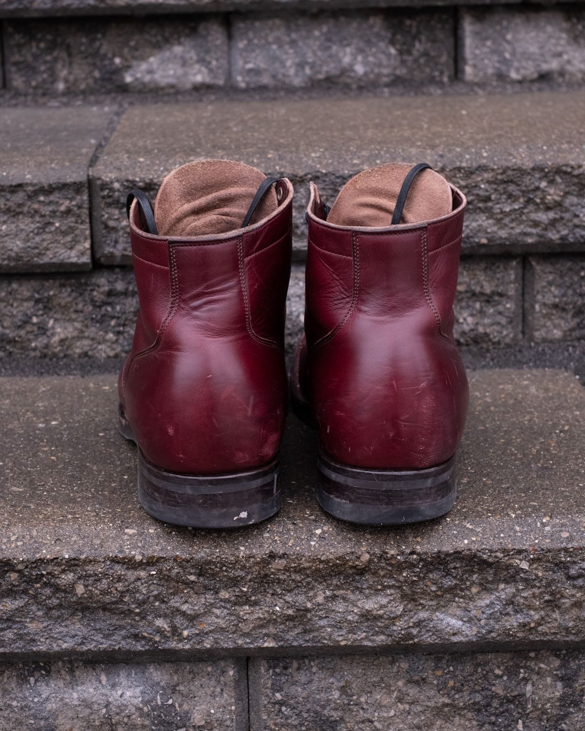 Photo by Long on December 2, 2023 of the Viberg Service Boot in Horween Color 8 Chromexcel.