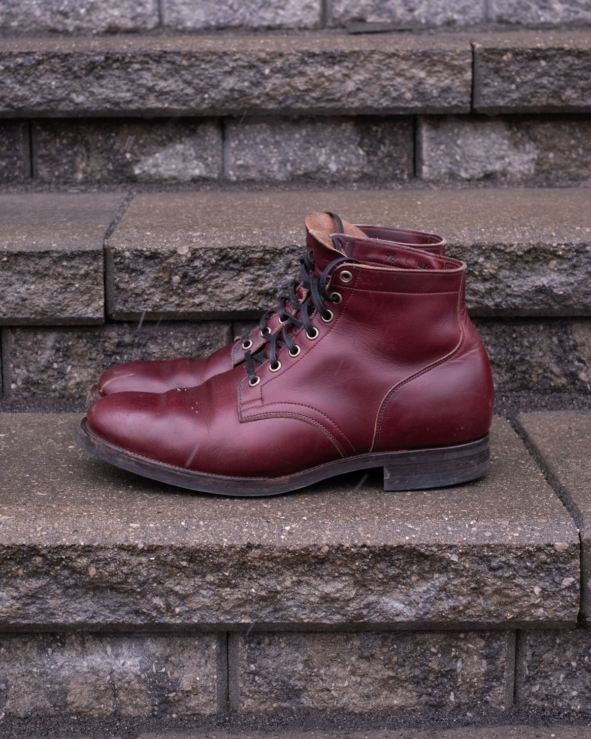 Photo by Long on December 2, 2023 of the Viberg Service Boot in Horween Color 8 Chromexcel.