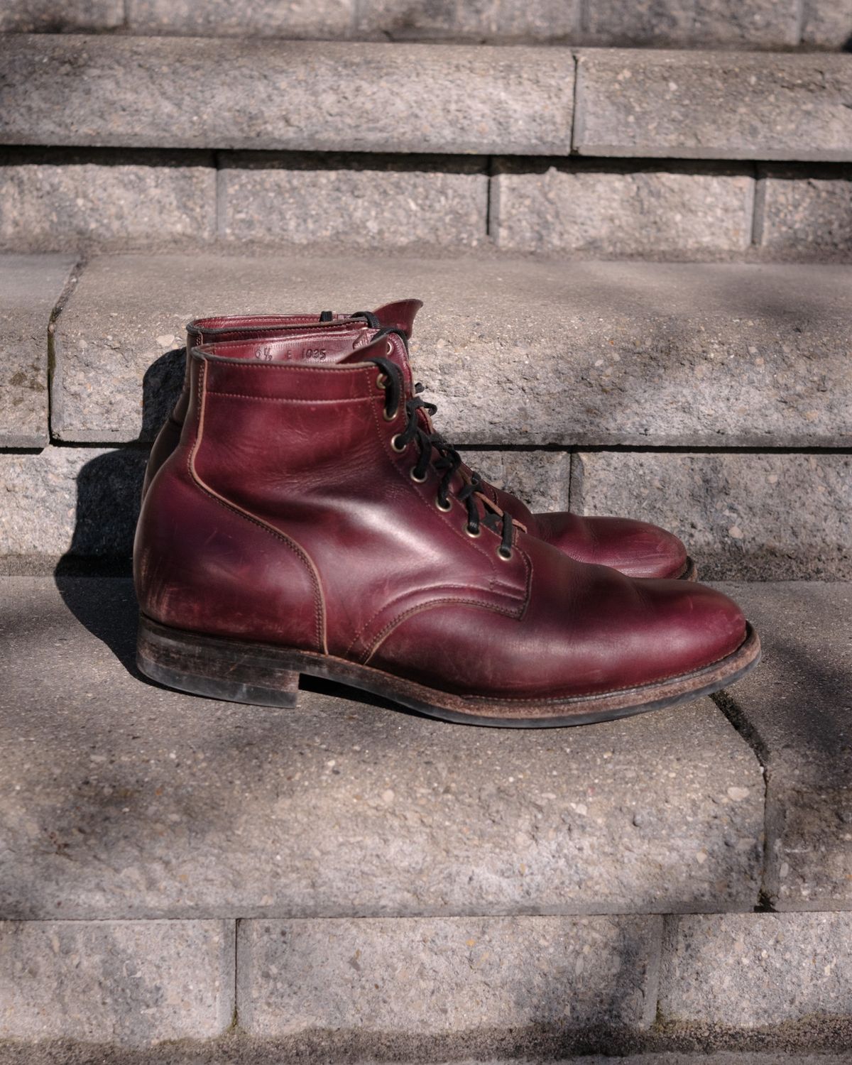 Photo by Long on February 4, 2024 of the Viberg Service Boot in Horween Color 8 Chromexcel.