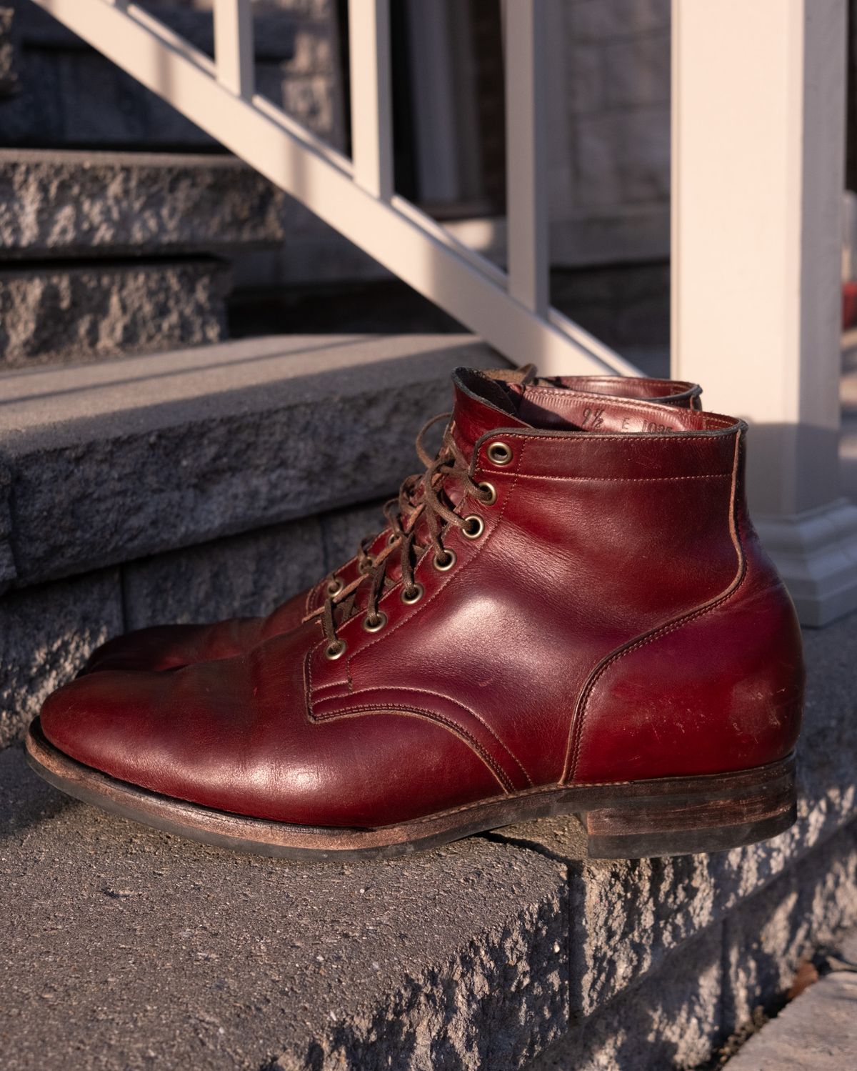 Photo by Long on March 5, 2024 of the Viberg Service Boot in Horween Color 8 Chromexcel.
