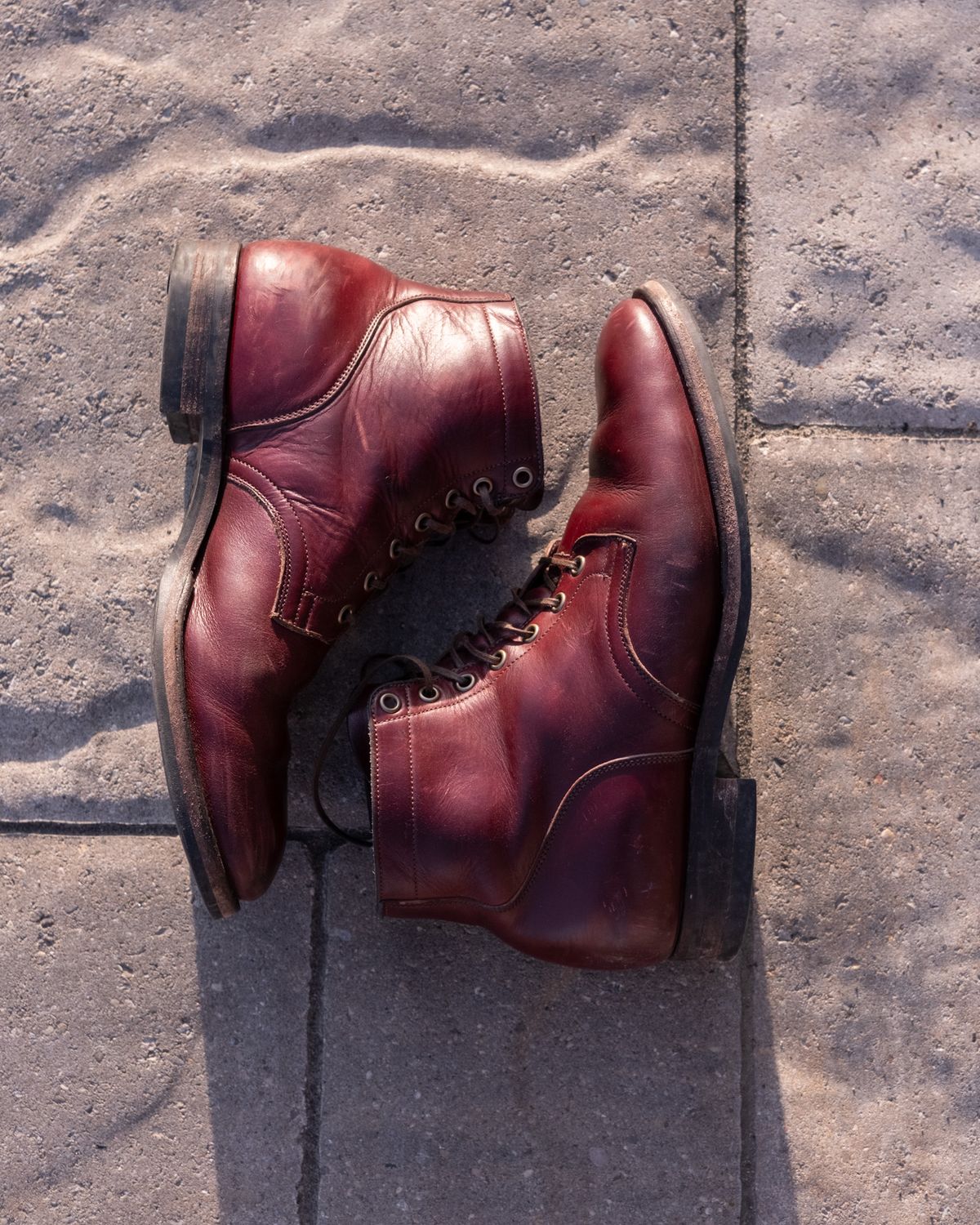 Photo by Long on March 5, 2024 of the Viberg Service Boot in Horween Color 8 Chromexcel.