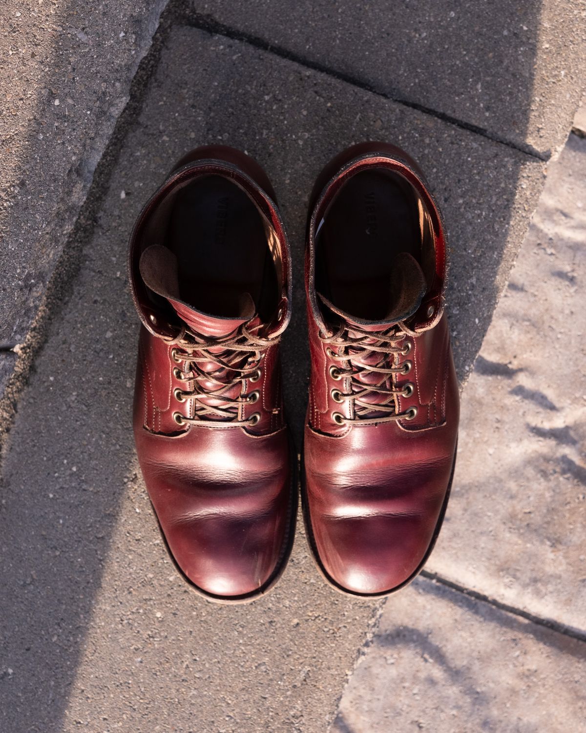 Photo by Long on March 5, 2024 of the Viberg Service Boot in Horween Color 8 Chromexcel.