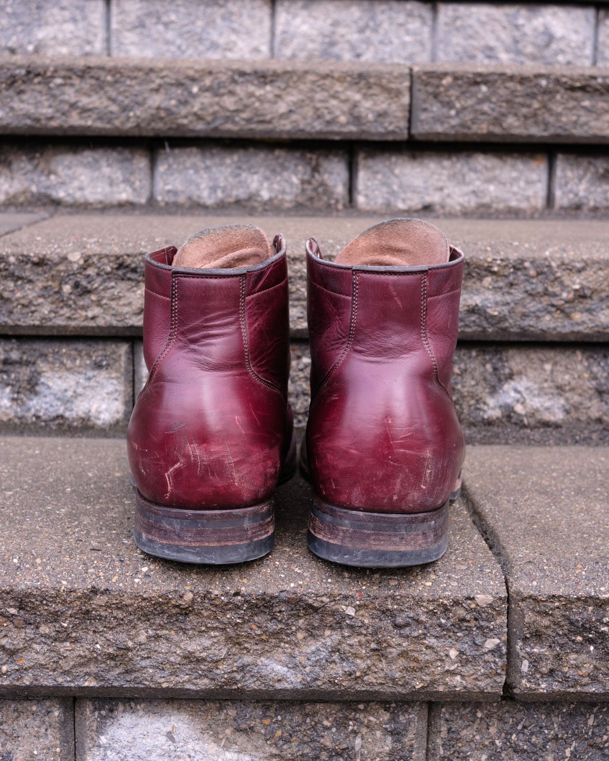 Photo by Long on April 6, 2024 of the Viberg Service Boot in Horween Color 8 Chromexcel.