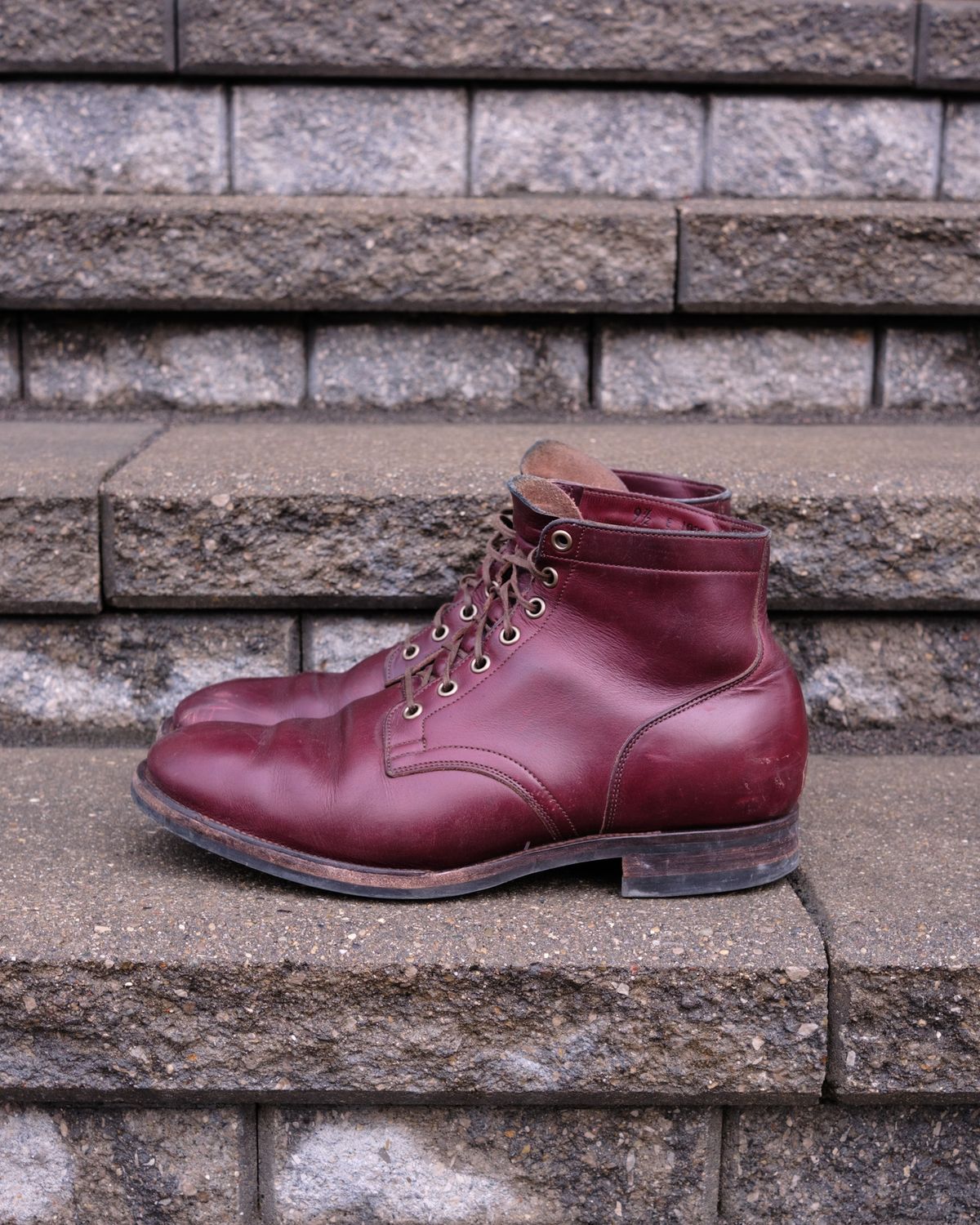 Photo by Long on April 6, 2024 of the Viberg Service Boot in Horween Color 8 Chromexcel.
