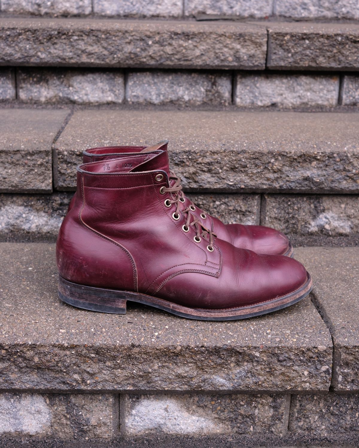 Photo by Long on April 6, 2024 of the Viberg Service Boot in Horween Color 8 Chromexcel.