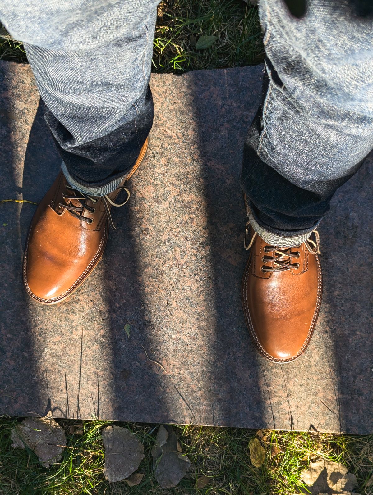Photo by ABPhoto on October 1, 2024 of the Parkhurst The Allen in Tempesti Cognac Veg Tan.