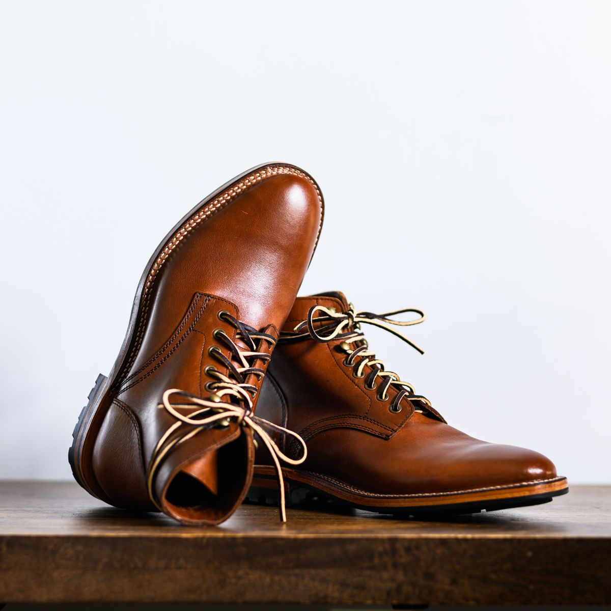 Photo by ABPhoto on September 13, 2024 of the Parkhurst The Allen in Tempesti Cognac Veg Tan.