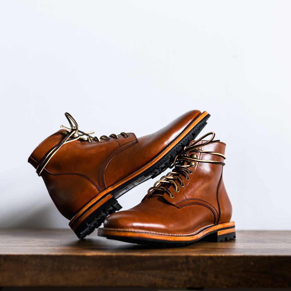 Photo by ABPhoto on September 13, 2024 of the Parkhurst The Allen in Tempesti Cognac Veg Tan.