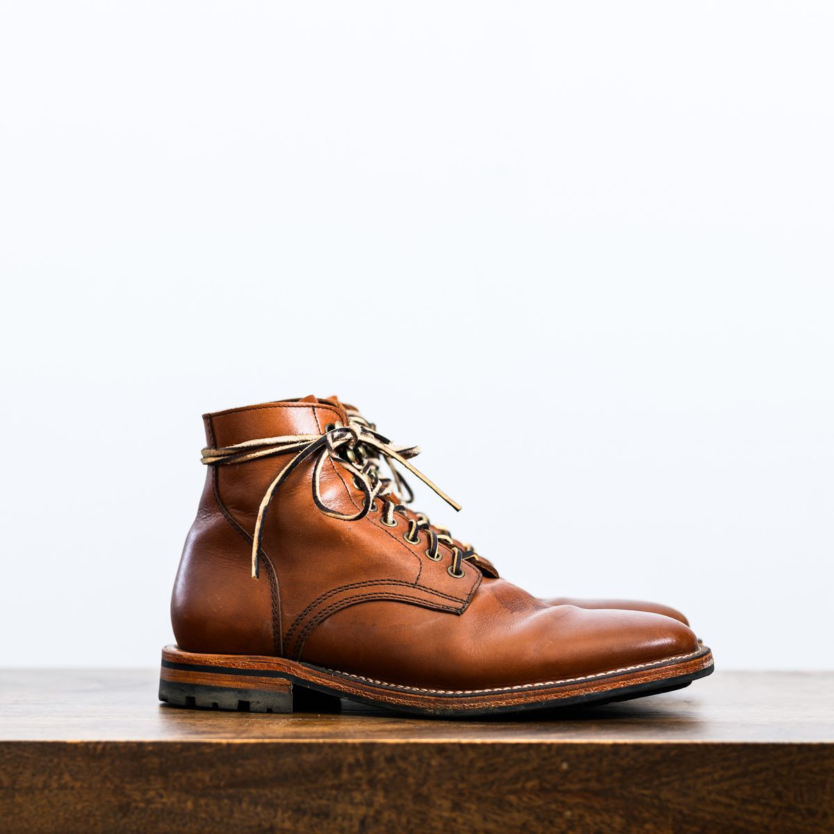 Photo by ABPhoto on November 2, 2024 of the Parkhurst The Allen in Tempesti Cognac Veg Tan.