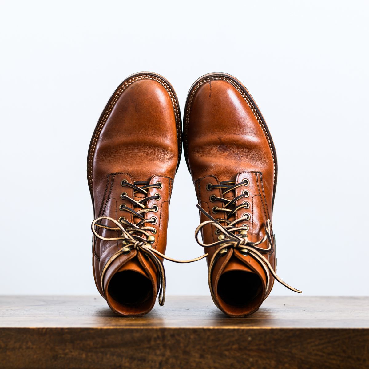 Photo by ABPhoto on November 2, 2024 of the Parkhurst The Allen in Tempesti Cognac Veg Tan.